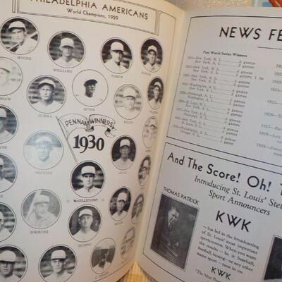 ' 1930 St. Louis vs Philadelphia & 1931 St. Louis vs Oakland A's world series programs.