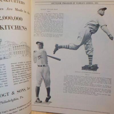 ' 1930 St. Louis vs Philadelphia & 1931 St. Louis vs Oakland A's world series programs.