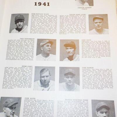 1941 and 1942 world series programs, Dodgers vs yankees and Cardinals vs Yankees.