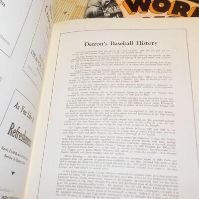 " 1943 & 1944 World Series Baseball programs/ Detriot vs Cubs and Detriot vs St. Louis.