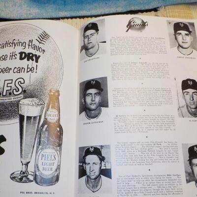 " 1953 & 1954 World Series Baseball Programs/ Dodgers vs Yankees and Giants vs Indians.