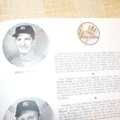 " 1951 & 1952 World Series Baseball Champion Programs"./ Giants vs Yankees and Yankees vs Dodgers.