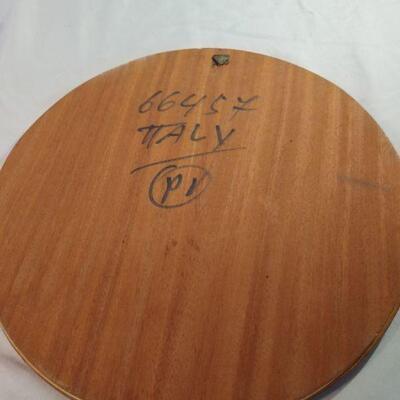 Round Red Lacquer Mirror