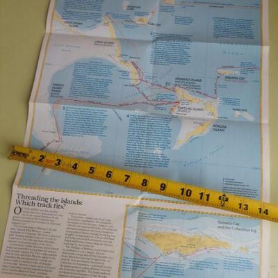 Lot 80 NatGeo Columbus Discovery Map 1986