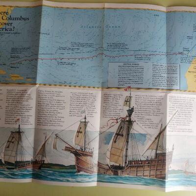 Lot 80 NatGeo Columbus Discovery Map 1986