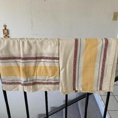 Pair of Matching Red and Yellow Table Clothes YD#022-0062