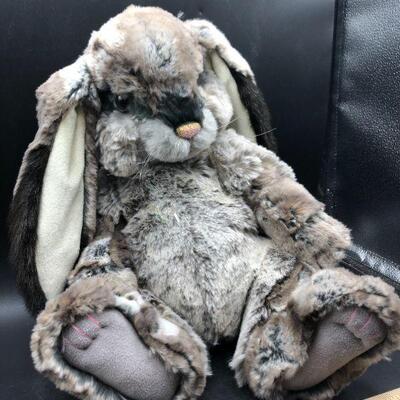 CHARLIE BEARS plush gray Bunny Rabbit named 