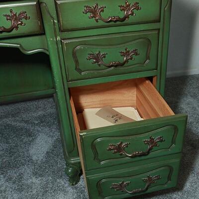 Vintage Green Writing Desk YD#022-0047