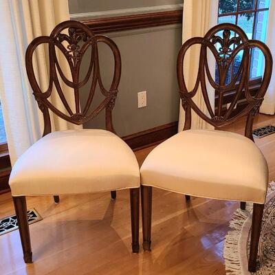 Lot 13: Maitland Smith Heart Shield Back Chairs (Lot 3)