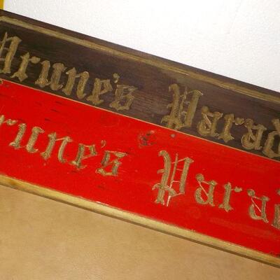 2- Princes Paradise Hand carved wooden signs.