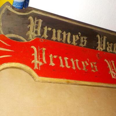 2- Princes Paradise Hand carved wooden signs.