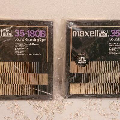 Lot 2: Vintage SEALED New Stock MAXWELL 35-180B Sound Recording Tape REEL to REEL