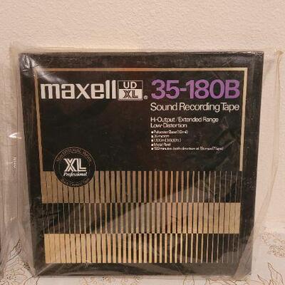Lot 2: Vintage SEALED New Stock MAXWELL 35-180B Sound Recording Tape REEL to REEL