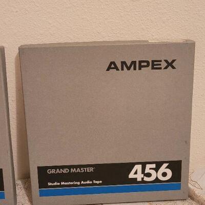 Lot 14: (2) Vintage UNUSED NEW AMPEX 456 Reel to Reel Grand Master Tapes