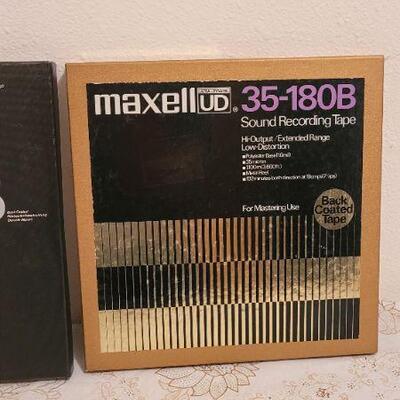 Lot 15: (2) New Vintage Stock MAXWELL 35-180B REEL TO REEL Tapes