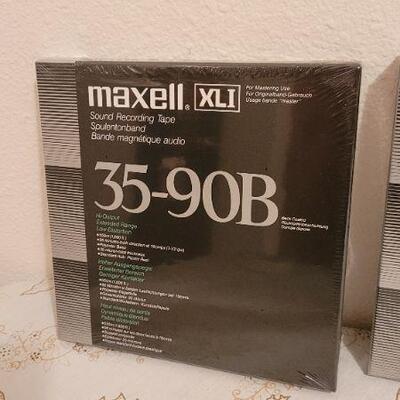 Lot 17: (2) Vintage New Stock MAXWELL 35-90B REEL TO REEL Tapes