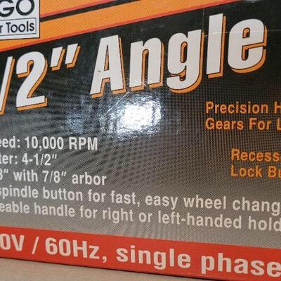 Lot 40: NEW CHICAGO POWER TOOLS 4.5" Single Phase Angle Grinder Tool 4.95 Amps