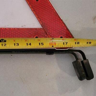 Lot 64: Vintage MERCEDES BENZ Road Safety Metal Reflective Triangle