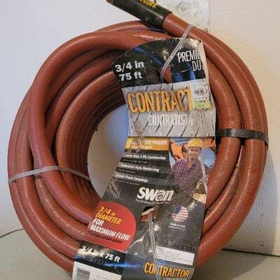 Lot 66: New SWAN Contractor Grade Water Hose 3/4 x 75 Feet