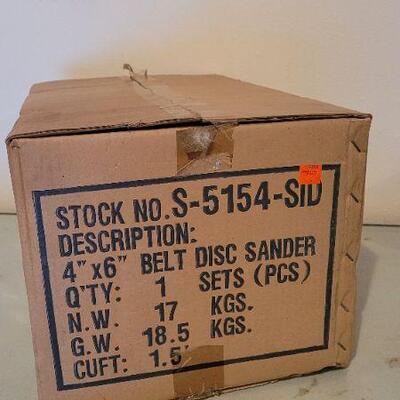 Lot 75: New 4" x 6" Belt and Disx Sander 
