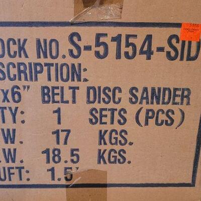 Lot 75: New 4" x 6" Belt and Disx Sander 