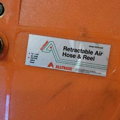 Lot 80: Vintage Retractable Air Hose and Reel ORANGE