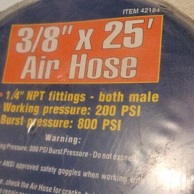 Lot 85: New 3/8" x 25 Foot Air Hose
