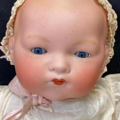Vintage Bisque & Cloth Body Cryer Sleepy Eye Baby Doll AM 341 Germany YD#020-1220-00822