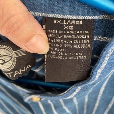 Set of 4 Men's Long Sleeve Button Front Shirts Size XL YD#022-0129