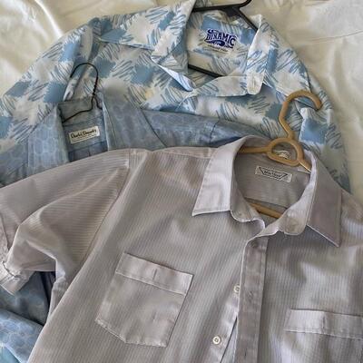 Set of 3 Vintage Men's Button Front Shirts Size XL or Smaller YD#022-0130
