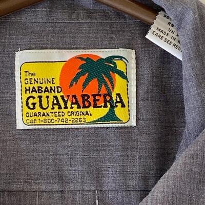 Genuine Haband Guayabera Zip Front Shirt Men's XL YD#022-0131