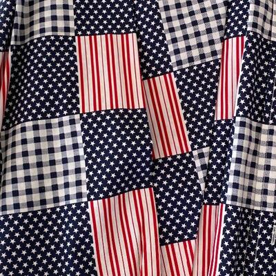 Vintage Rare Tommy Hilfiger American Flag Long Sleeve Button Up Shirt Men's Size XL YD#022-0133