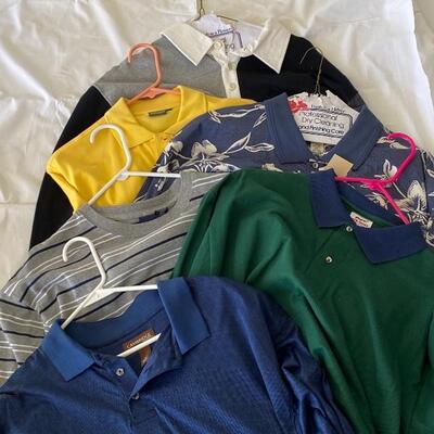 Lot of 6 Men's Polo Style T Shirts Size XL YD#022-0137