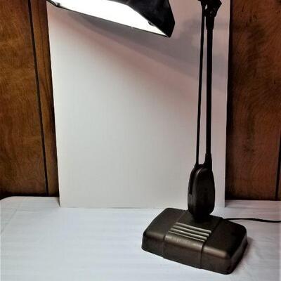 Lot #22  Vintage Adjustable Desk Lamp - WORKS