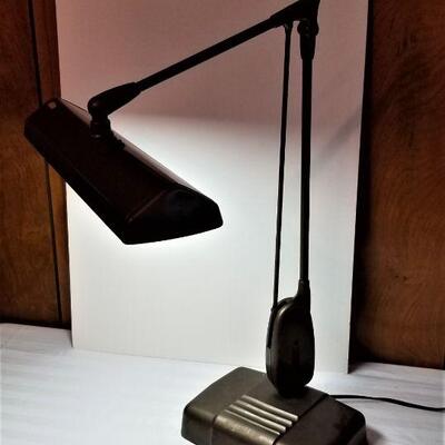 Lot #22  Vintage Adjustable Desk Lamp - WORKS