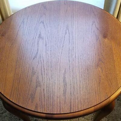 Lot #30 Round Solid Wood Lamp/Side Table