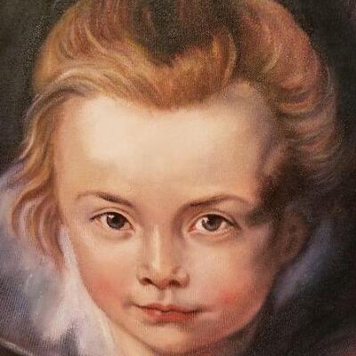 Lot #40  Oil on Canvas - Portrait of a young boy