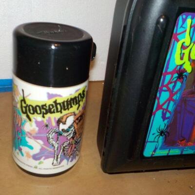 Goosebumps lunch Box with thermos, 1970's.
