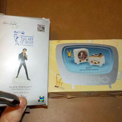 " Elvis Presley collectibles figurine and salt and pepper".