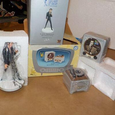 " Elvis Presley collectibles figurine and salt and pepper".