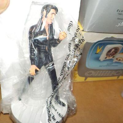 " Elvis Presley collectibles figurine and salt and pepper".