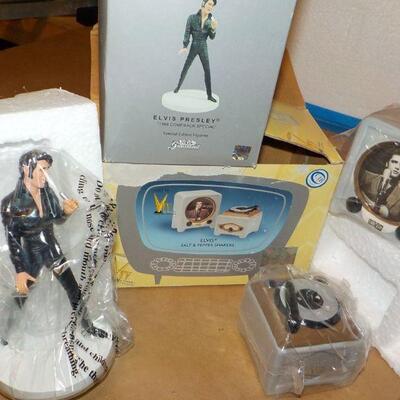 " Elvis Presley collectibles figurine and salt and pepper".