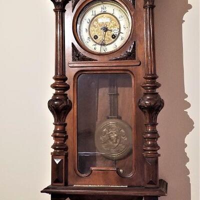 Lot #41  Antique Wall Clock - A. Weikhard (Austria) - WORKS