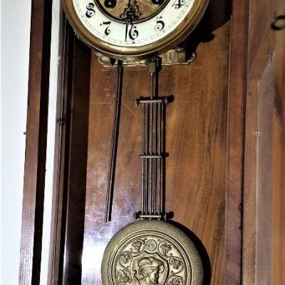 Lot #41  Antique Wall Clock - A. Weikhard (Austria) - WORKS