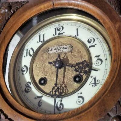 Lot #41  Antique Wall Clock - A. Weikhard (Austria) - WORKS
