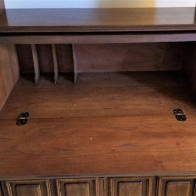 Lot #42  Lane Furniture Company Drop Leaf Desk with Adjustable (Tall) Bookcase