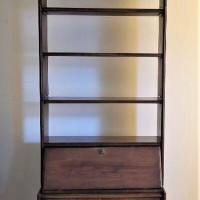 Lot #42  Lane Furniture Company Drop Leaf Desk with Adjustable (Tall) Bookcase