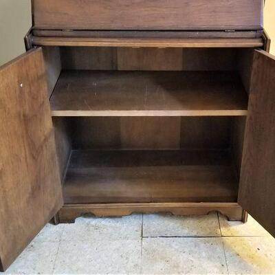 Lot #42  Lane Furniture Company Drop Leaf Desk with Adjustable (Tall) Bookcase
