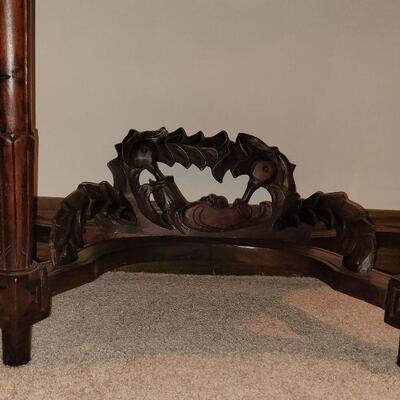 Lot 114: BOMBAY Carved Table (38.5" Ã— 17.5" Ã— 30.5")