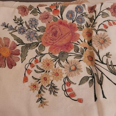 Lot 132: Handpainted Vintage Tablecloth 